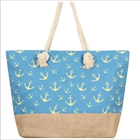🆕Large 2-piece nautical tote and pouch